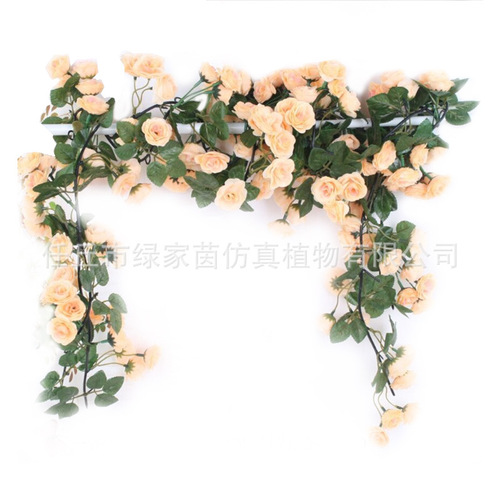Simulated rose rattan simulated flower rattan fence living room wedding decorations wall hanging simulated plastic flowers