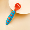 Children's two-color set, tableware for supplementary food, spoon to go out