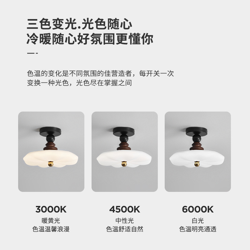 Lámpara de pasillo francesa de estilo medio, lámpara de pasillo, lámpara de porche, lámpara de techo, dormitorio retro, mesita de noche, barra de bar, candelabro pequeño