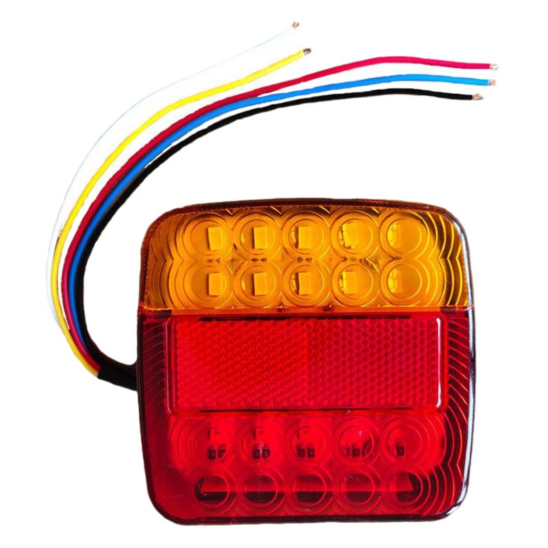 Factory supply 12V high life LED square light 20 + 6LED red and yellow double color tail light Amazon ebay supply