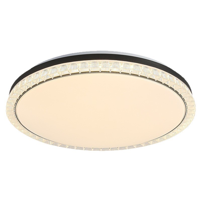 [Seleccionado cuidadosamente] Lámpara de techo de lujo ligera italiana, moderna y simple, nueva lámpara de borde de pantalla de cristal de hielo de alta calidad, lámpara de dormitorio principal