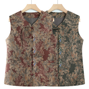 Mother's spring vest waistcoat 60-80 year old middle-aged and old women's spring and autumn vest coat grandma cardigan clothes