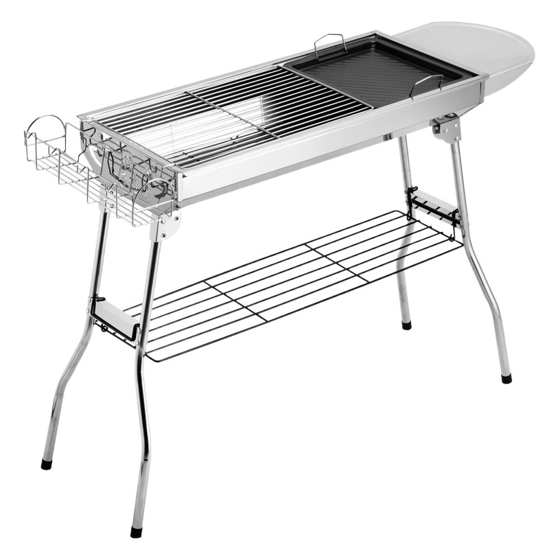 メーカースポット卸売バーベキューグリル屋外ポータブル折りたたみ屋外キャンプステンレス鋼バーベキューグリルバーベキューカーボングリル