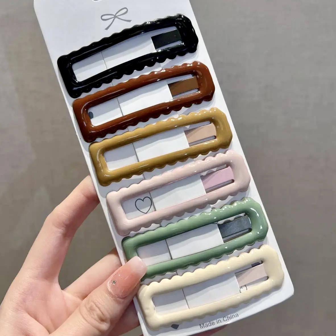 ondas cuadradas bb clip frente lateral frange clip de cabello para mujeres detrás de la cabeza 2025 red brota clip lateral tocado