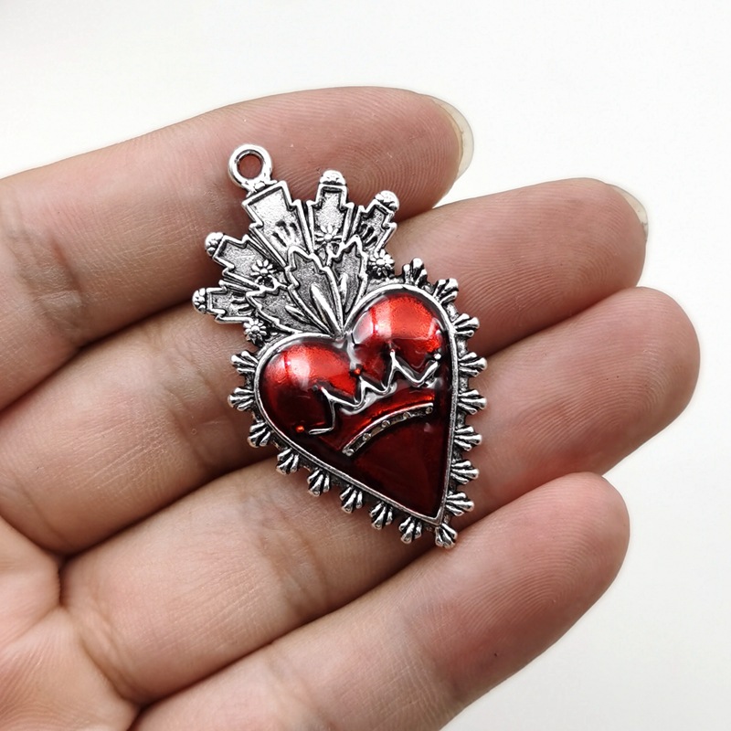 DIY Jewelry Accessories Classification 1 Piece Zinc Alloy Gold Plated Heart Shape Pendant