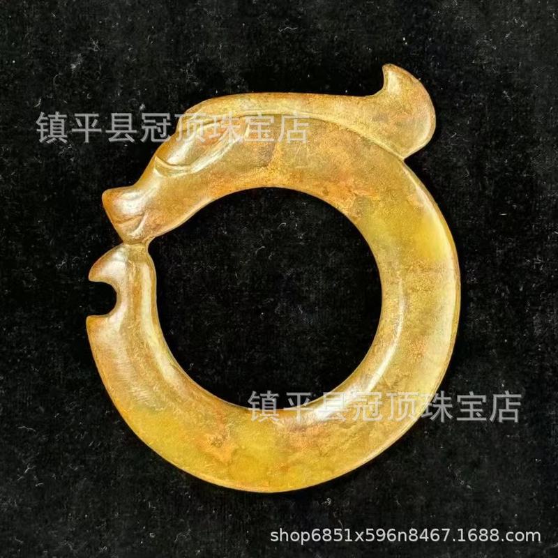 批发高古玉老玉岫玉高仿古董仿古玉器明清战汉岫玉做旧玉佩挂件|undefined