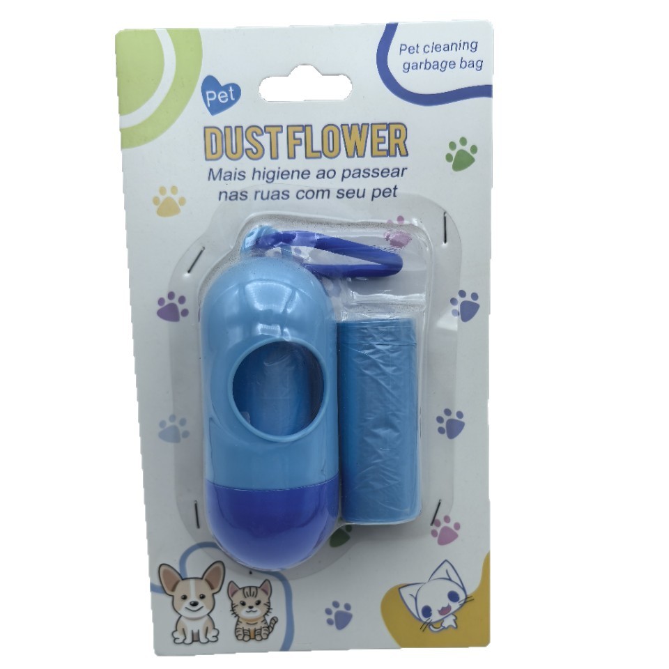 Dispensador de bolsa de basura tipo cápsula para mascotas mayorista tarjeta de absorción combinada portátil de almacenamiento para perros