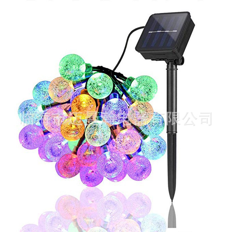 Excelente producto transfronterizo LED luz de bola de burbuja solar cadena de luces decorativas de vacaciones luces de ambiente de patio al por mayor