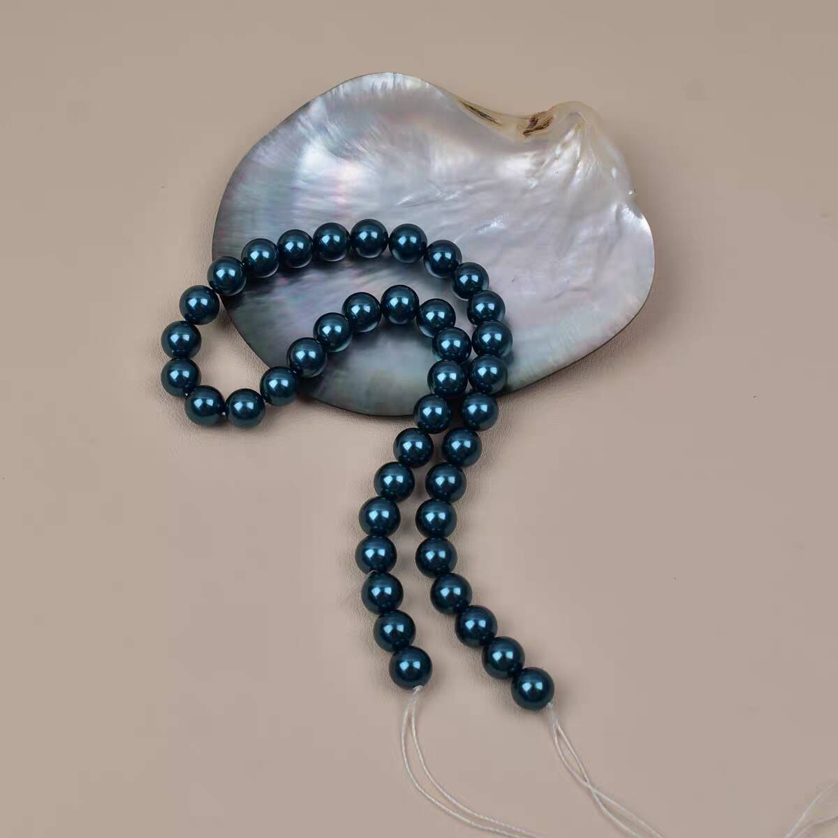 蝶貝模造真珠散珠DIYネックレス手作りジュエリーアクセサリー直穴カラフルパール原材料卸売ガラス