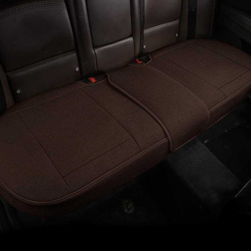 New Full-Coverage Linen Car Seat Cushion for Single Front Seat, Breathable and Suitable for All Seasons, Cross-Border Purchase with Labeling