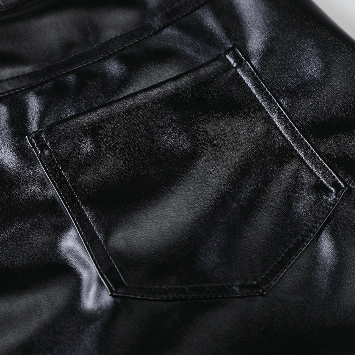 Pantalon en cuir PU pour hommes, nouvelle couleur, vêtements de Performance décontractés, Punk, printemps 2024_voghion.com