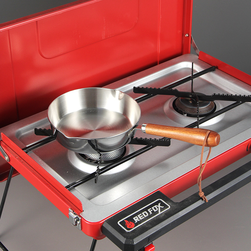 Manufacturer wholesale 304 stainless steel outdoor camping picnic pot mini frying pan portable small pot can be heated by open flame