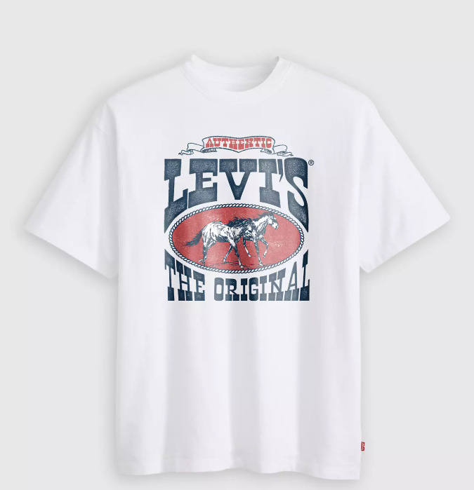 2025欧米ファッションクロスボーダー夏新作トレンドLevi「s高品質男女同モデルtシャツプリント|undefined