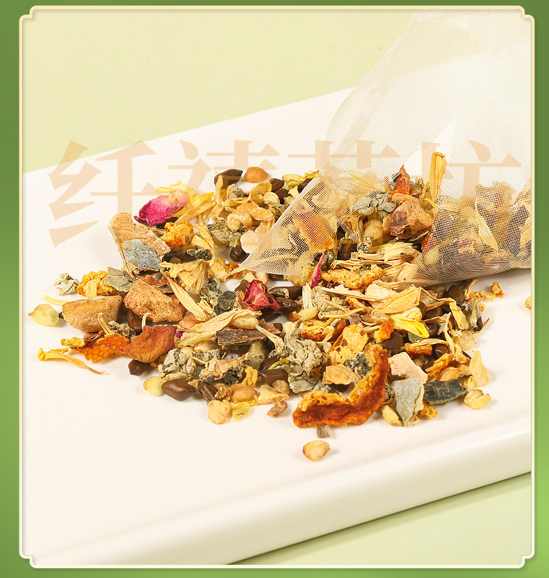 Oil-Reducing Winter Melon Lotus Leaf Tea Dong Gua He Ye Cha 180g 30 Teabags Sugar-Free Daily Wellness Brew in use