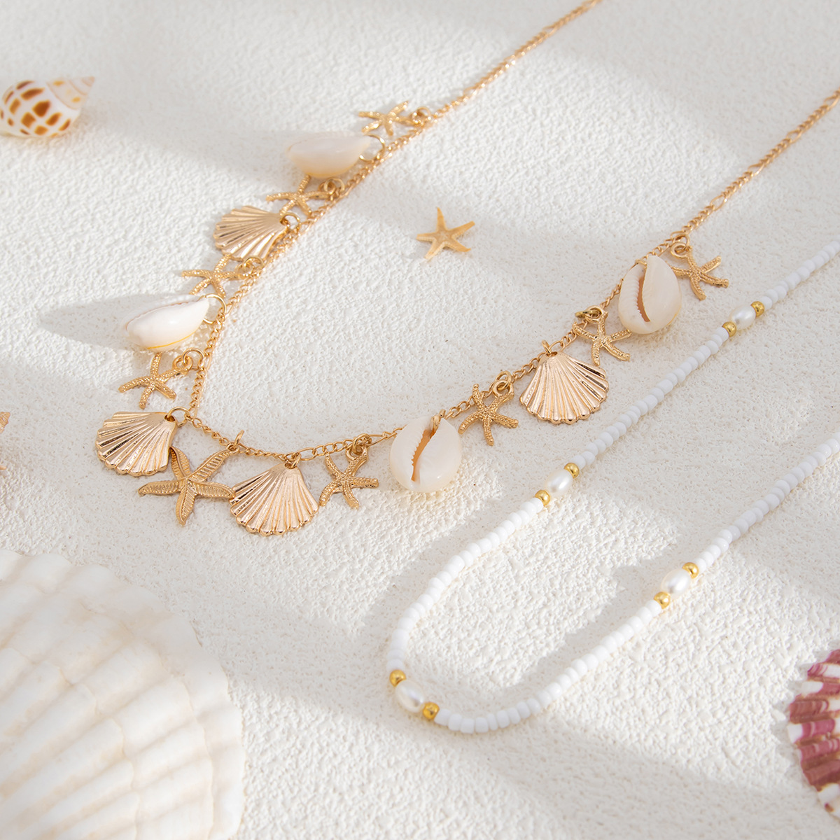 40g Weight Waist Chain Classification 1 Set Quantity Holiday, Beach Occasion Beaded, Shell, Iron Material Starfish, Shell Pattern Summer, Spring Season Women's Gender Tassel Design Casual, Sexy Style Wholesale Jewelry Casual Sexy Starfish Shell Beaded Shell Iron Tassel Waist Chain 4