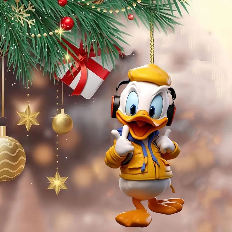 Creativo cuento de hadas de dibujos animados Navidad colgante acrílico transfronterizo nuevo colgante de automóvil plano colgante llavero colgante