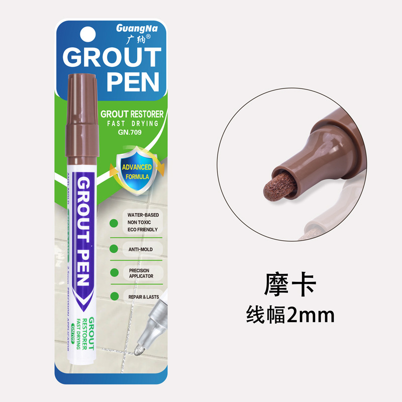 Guangna GN709 azulejos de suelo de belleza de costura de lápiz de reparación de azulejos a prueba de agua a prueba de moho de línea de lápiz de secado rápido 8 colores opcionales