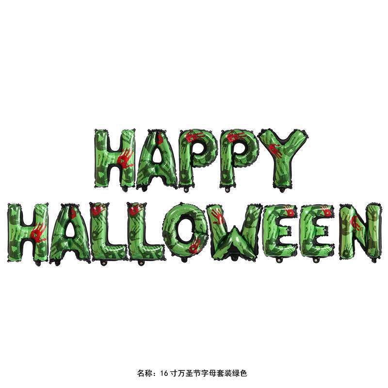 国境を越えた対外貿易ハロウィーン立ち型風船万聖アルファベットセット浮かれ騒ぎ鬼節パーティーバー商|undefined