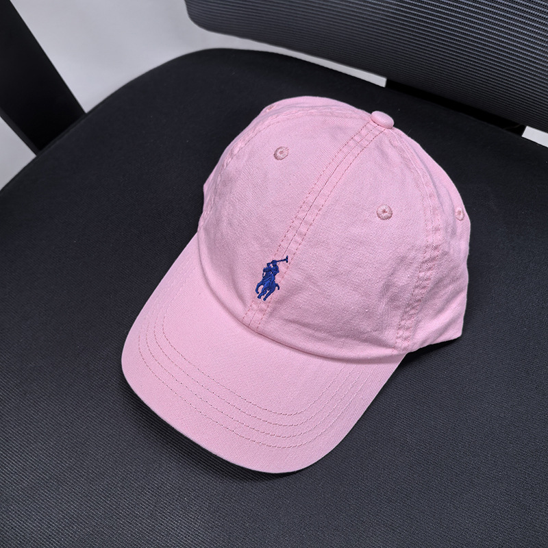 スキャン可能なRLラフハット男性と女性のひさしキャップポニーマーク刺繍グレーソフトトップポロポール野球帽