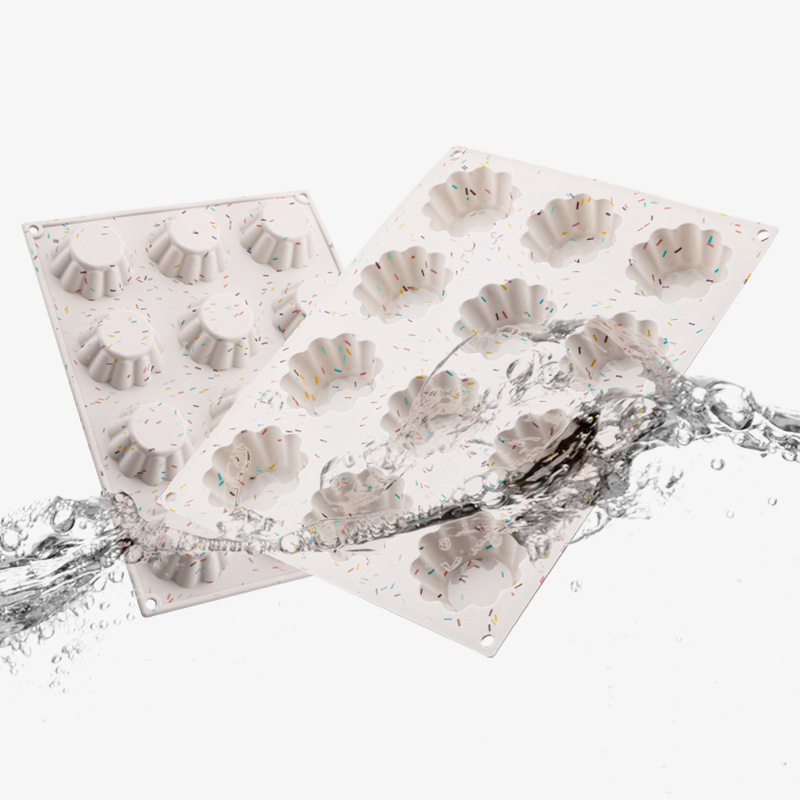 Food Grade Silicone Cake Mold 12 Cavity Baking Trimming Plate Chocolate Mousse Pudding Maker Kitchen Dining Bar_voghion.com