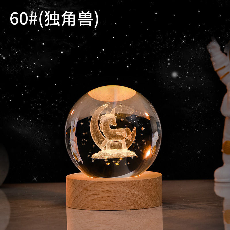 Cielo estrellado luminoso bola de cristal decoración Sol Galaxy Regalo de Cumpleaños luz de la noche regalo del Día de San Valentín de Navidad