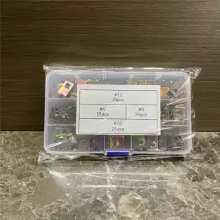110pcs汽车U型#6/8/10/12螺母夹4种尺寸通用汽车U型夹紧固件组合