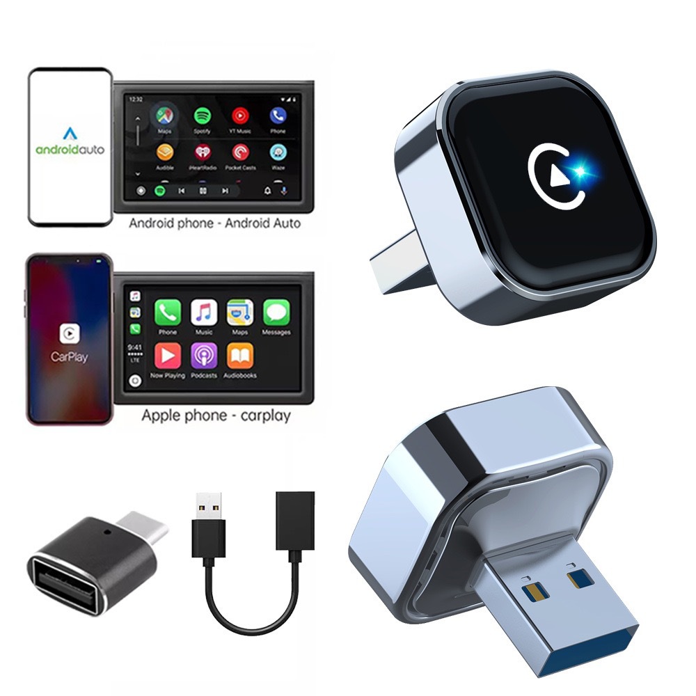 Smart Car-Machine Connectivity Box Android Auto 2-in-1 Wired to Wireless Smart Wireless CarPlay Adapter