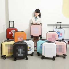 New 18-inch children's suitcase with cartoon patterns, student pull-along suitcase, logo printing gift box, factory wholesale