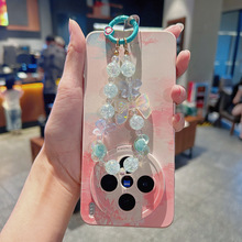 新款手机挂绳手腕绳子手机壳挂件蝴蝶结亚克力串珠手链手机链饰品