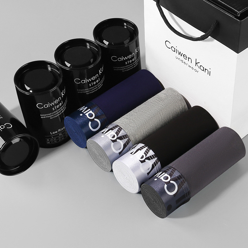 Men's underwear plus size modal cotton c ck ν boxer pants breathable pants boxer black cans gift box