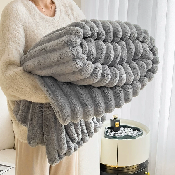 Rabbit fur silver gray [Class A maternal and infant fabrics, thickened imitation rabbit plush, fur-level touch]