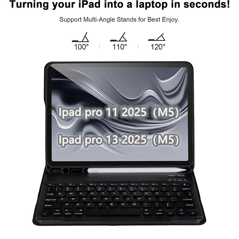 Suitable for 2025 iPad Pro 110.9 Bluetooth Keyboard Protective Cover Apple M5 Tablet Case Air13 Magnetic Touch