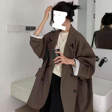 小挂脖外套女2024年冬季新款时尚韩版气质不规则型学院风西服女上