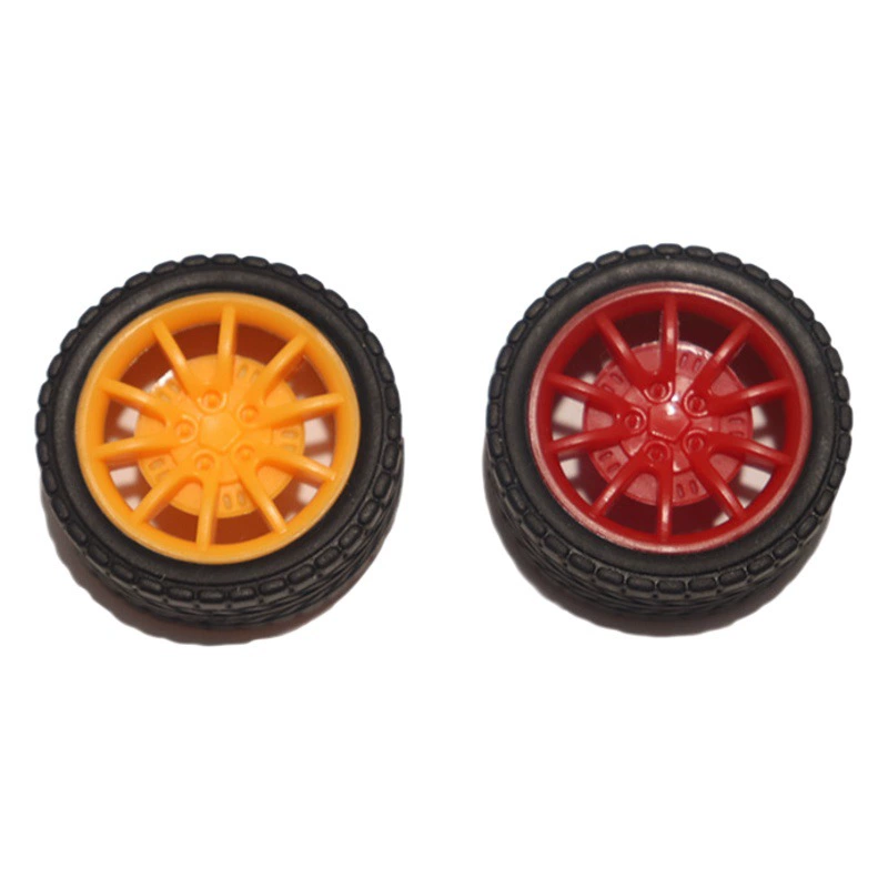 Pu Толстая Резина 30 мм колесо игрушка автомобильная шина научный эксперимент модель робота аксессуары 2 мм ось колесо