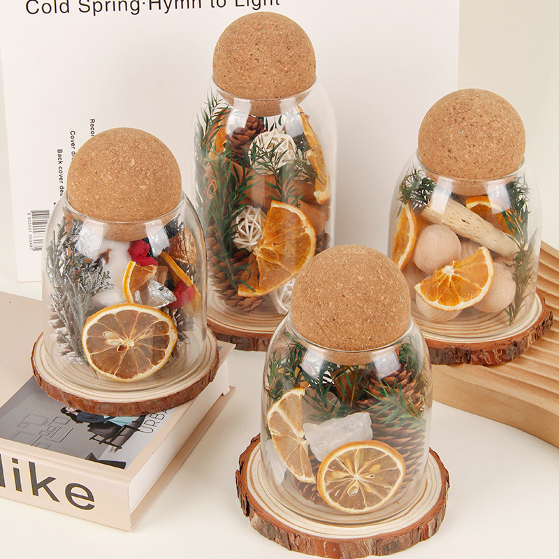 Creative Cinnamon Flameless Aromatherapy Essential Oil Cork Ball Glass Vase Dried Flowers Home Decor Pressed Flower Veins Dried Flowers Creative Cinnamon Flameless Aromatherapy Essential Oil Cork Ball Glass Vase Dried Flowers Home Decor Pressed Flower Veins Dried Flowers