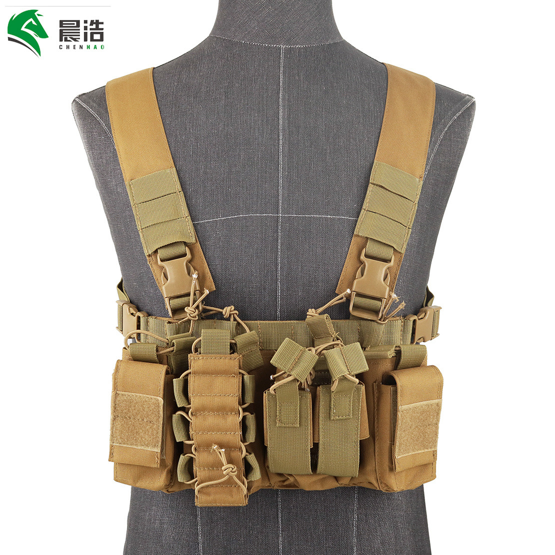 Chaleco táctico multifuncional de Chenhao D3 tático colgante de pecho impermeable de nylon entrenamiento militar chaleco de entrenamiento para hombres de equitación