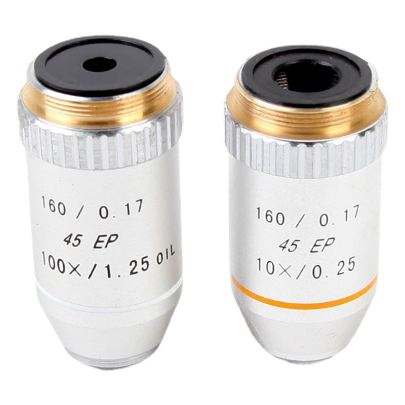 Биологический микроскоп Объектив 195EP Ахроматический объектив 4X 10x 40X 100X