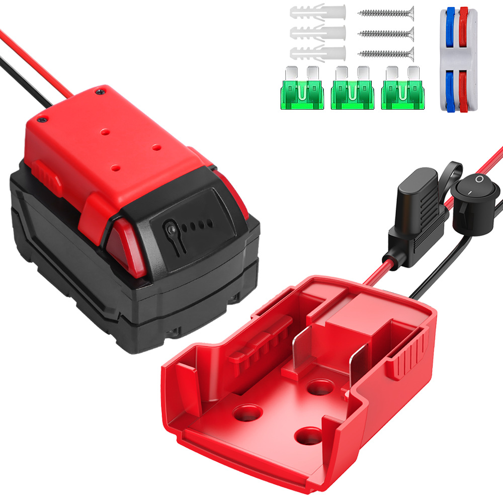 Milwaukee para batería de litio Miwage 18V DIY con adaptador de cable conector de adaptación de descarga externa