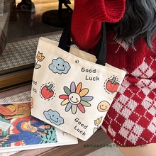 日系卡通手拎包帆布手提包饭盒学生便当礼品袋女生上班生日伴手礼