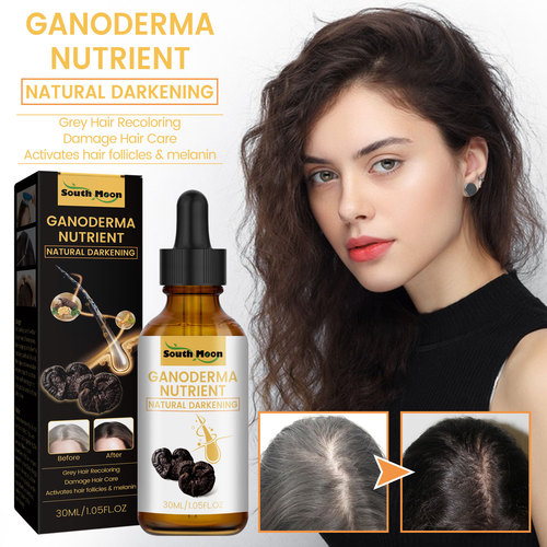 South Moon Black Ganoderma White to Black Hair Essence Hair Care Moisturizing Hair Repair Massage Essence