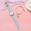 Cartoon cute universal women's watch, quartz watches, bracelet, set