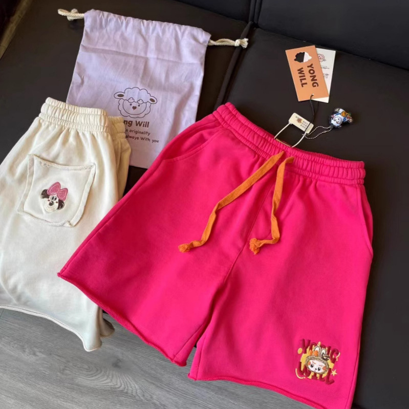 Paper Bag Home Summer New "Embroidered Fabric Fringe Shorts" 2038 Terry Korean Style Slimming Casual