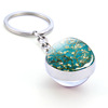 Metal keychain, starry sky, commemorative painting, souvenir, car keys, glossy pendant, accessory