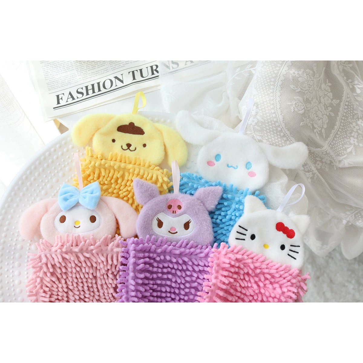 Мультяшная симпатичная собачка Cuolomi Yumani Meladiti Snowy кухонное полотенце для впитывания воды, может висеть на руке как шарф