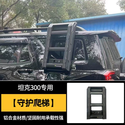 Roof rack | Aluminum Alloy Side Tent Ladder - tank-300-guardian-climbing-ladder-black-model