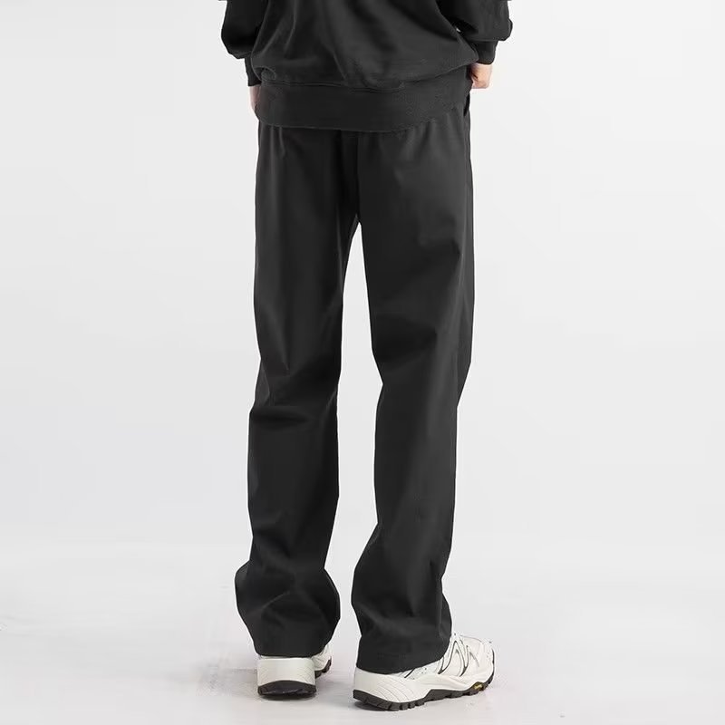 Pantaloni da uomo ActiveGo, in pile, ampi, casual, lunghi, funzionali, neri, morbidi, autunnali e invernali_voghion.com