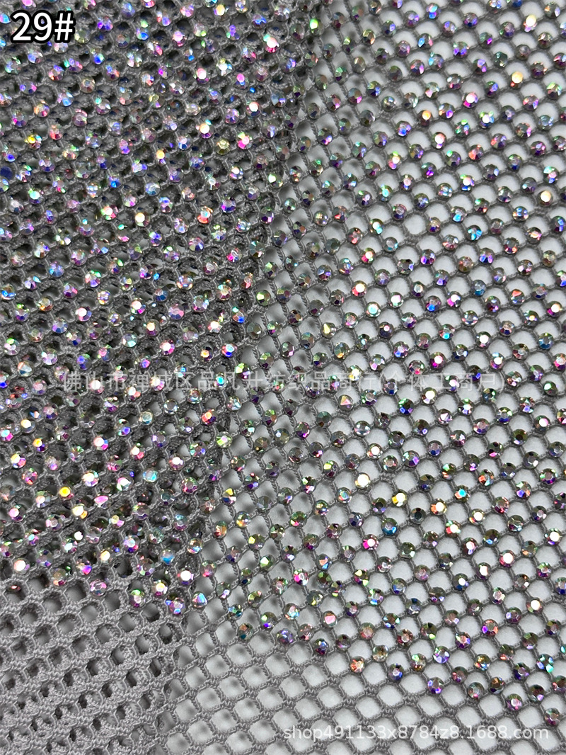 Fabricantes de tela de diamante caliente de alta densidad de 6 imitación de diamante australiano moda cena espectáculo de fiesta vestido de tela