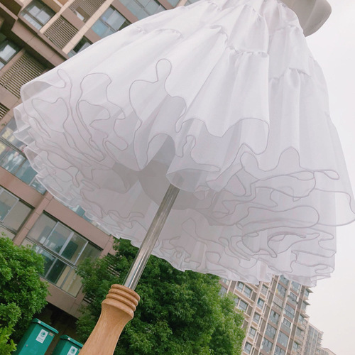 Bust lolita boneless soft gauze daily support mid-length lolita petticoat 60cm own factory beautiful quality and good price