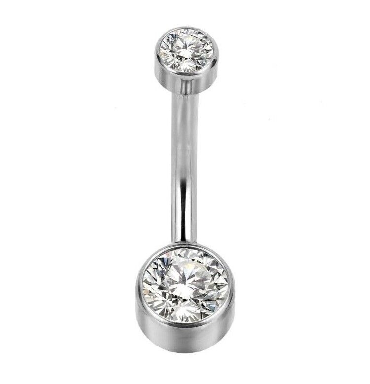Titan-bauchnabelpiercing Mit Zirkonia-stein Für Damen_voghion.com