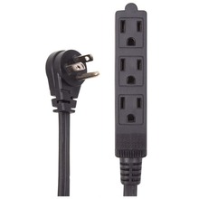 5-15P扁平多插座電線延長線適合室內使用節省空間的斜角插頭